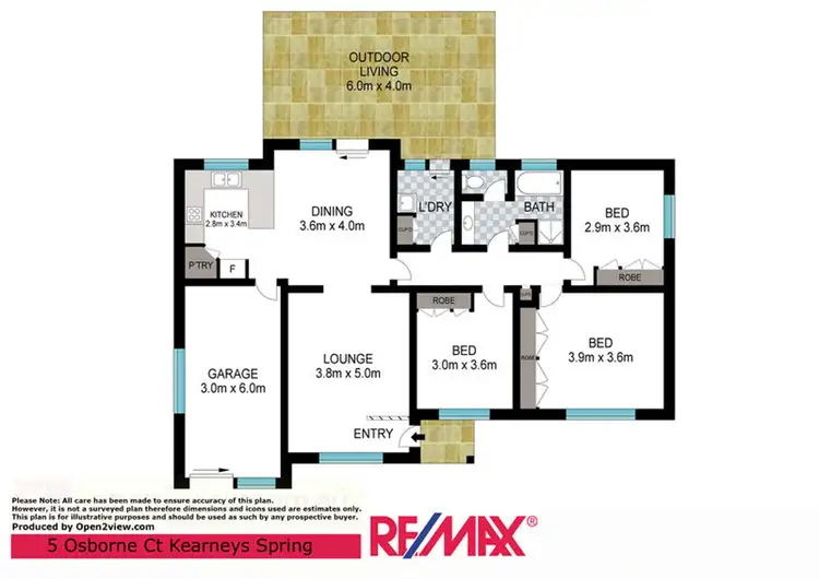 Floorplan of Homely house listing, 5 Osborne Court, Kearneys Spring QLD 4350