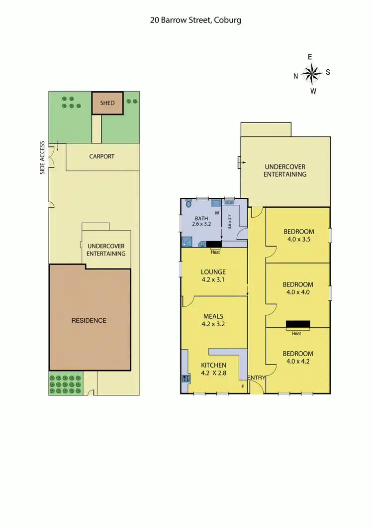Floorplan of Homely house listing, 20 Barrow Street, Coburg VIC 3058