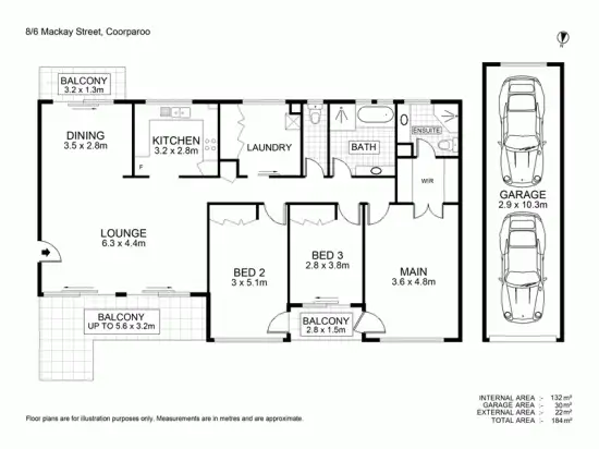 Floorplan of Homely apartment listing, 8/6 Mackay Street, Coorparoo QLD 4151