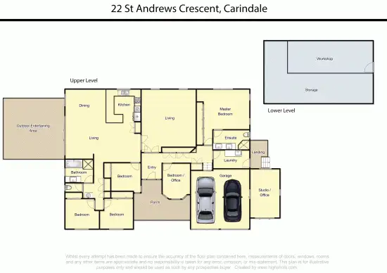Floorplan of Homely house listing, 22 St Andrews Cres, Carindale QLD 4152