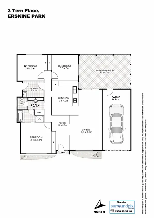 Floorplan of Homely house listing, 3 Tern Place, Erskine Park NSW 2759