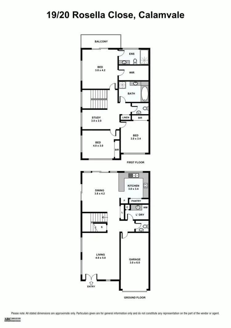 Floorplan of Homely townhouse listing, 19/20 Rosella Close, Calamvale QLD 4116