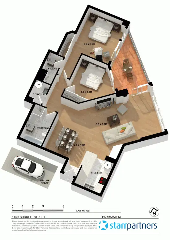 Floorplan of Homely unit listing, 113/3 Sorrell Street, Parramatta NSW 2150