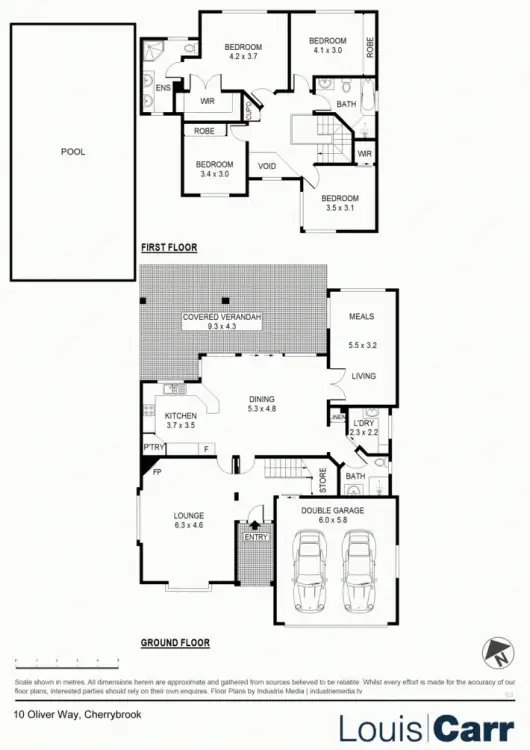 Floorplan of Homely house listing, 10 Oliver Way, Cherrybrook NSW 2126