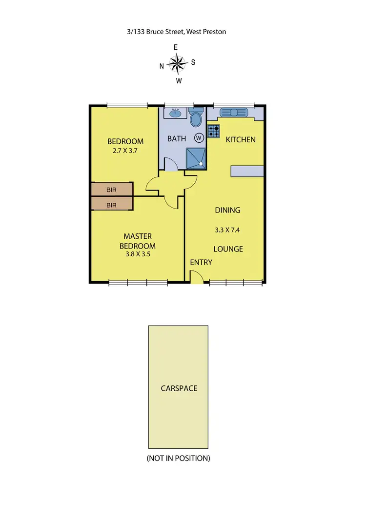 Floorplan of Homely apartment listing, 3/133 Bruce St, Preston VIC 3072