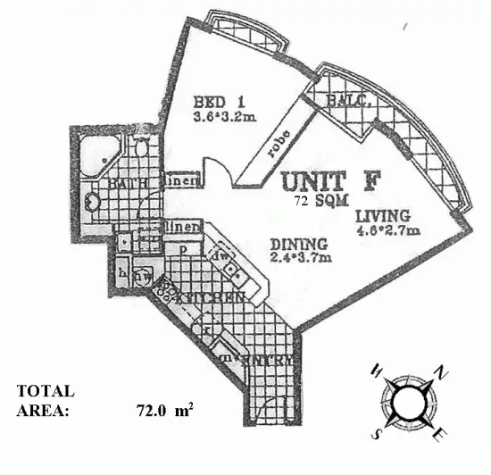 Floorplan of Homely apartment listing, F/35 Howard Street, Brisbane City QLD 4000