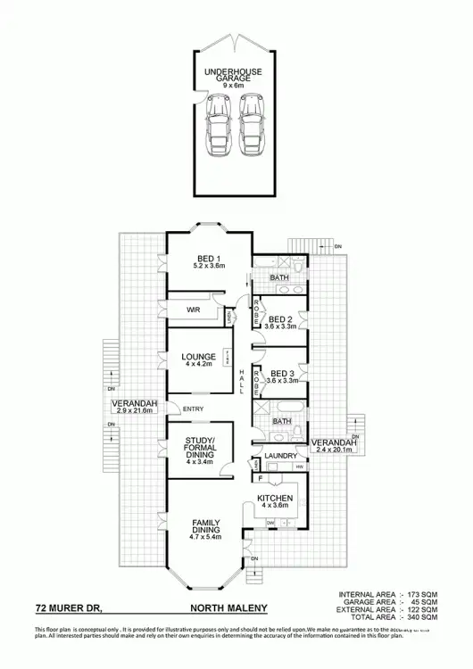 Floorplan of Homely house listing, 72 Murer Drive, Maleny QLD 4552