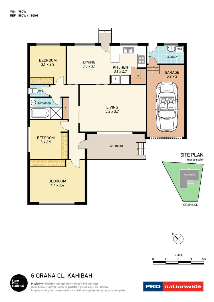 Floorplan of Homely house listing, 6 Orana Close, Kahibah NSW 2290