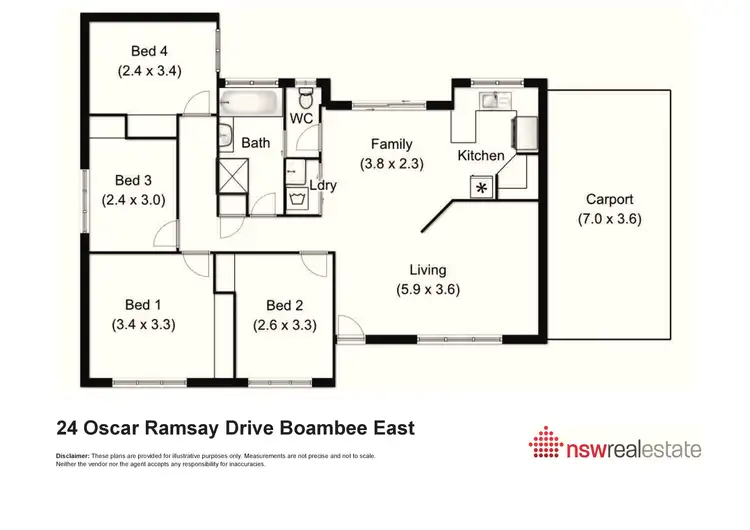 Floorplan of Homely house listing, 24 Oscar Ramsay Drive, Boambee East NSW 2452