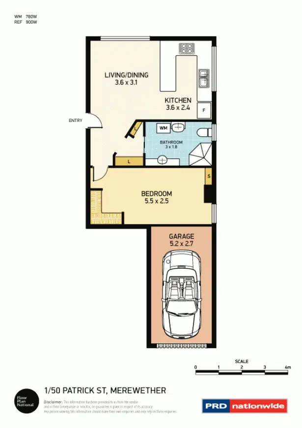 Floorplan of Homely apartment listing, 1/50-52 Patrick Street, Merewether NSW 2291
