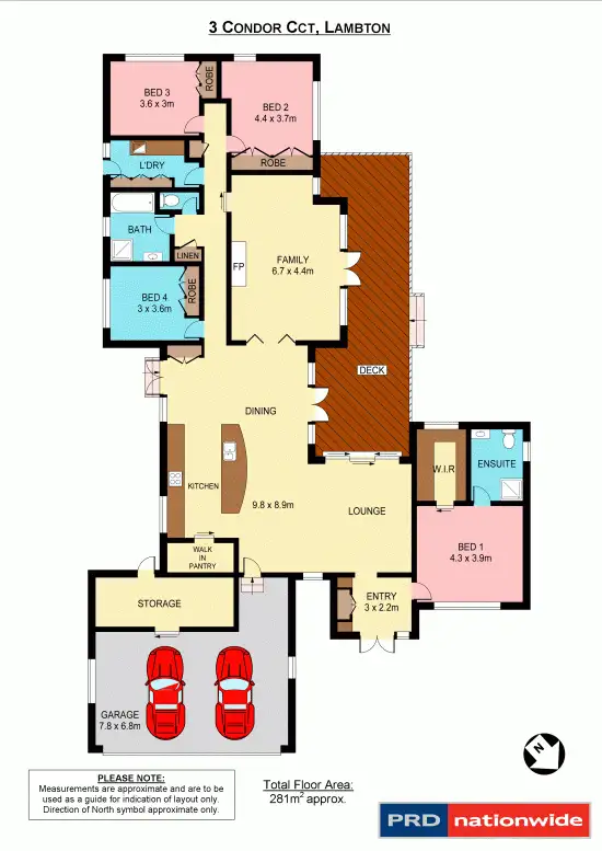 Floorplan of Homely house listing, 3 Condor Circuit, Lambton NSW 2299