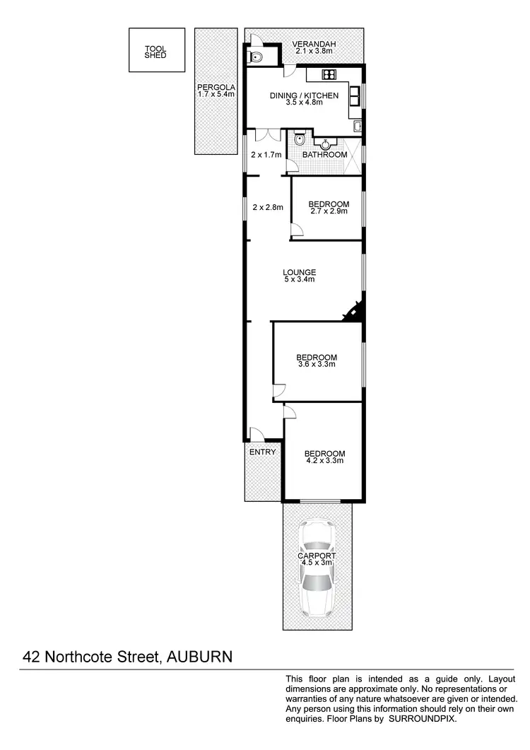 Floorplan of Homely house listing, 42 Northcote Street, Auburn NSW 2144