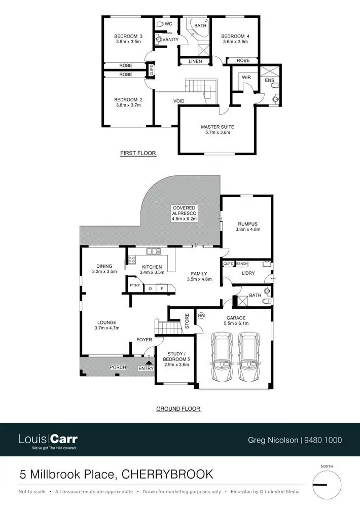 Floorplan of Homely house listing, 5 Millbrook Place, Cherrybrook NSW 2126