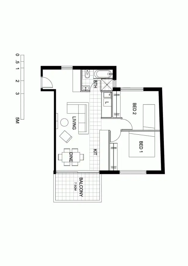 Floorplan of Homely apartment listing, 706/9 Watt Street, Newcastle NSW 2300