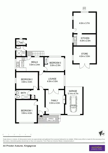 Floorplan of Homely house listing, 44 Proctor Ave, Kingsgrove NSW 2208