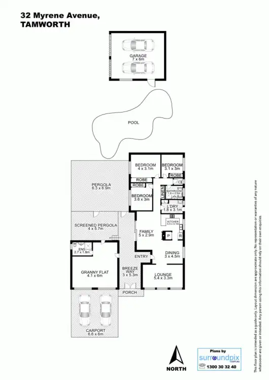 Floorplan of Homely house listing, 32 Myrene Avenue, Tamworth NSW 2340