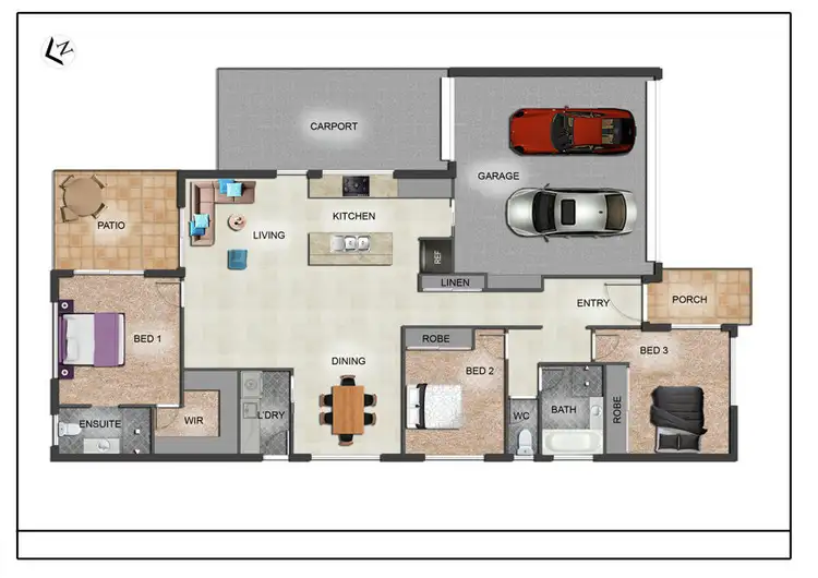 Floorplan of Homely house listing, 3 Moss Crescent, Caloundra West QLD 4551