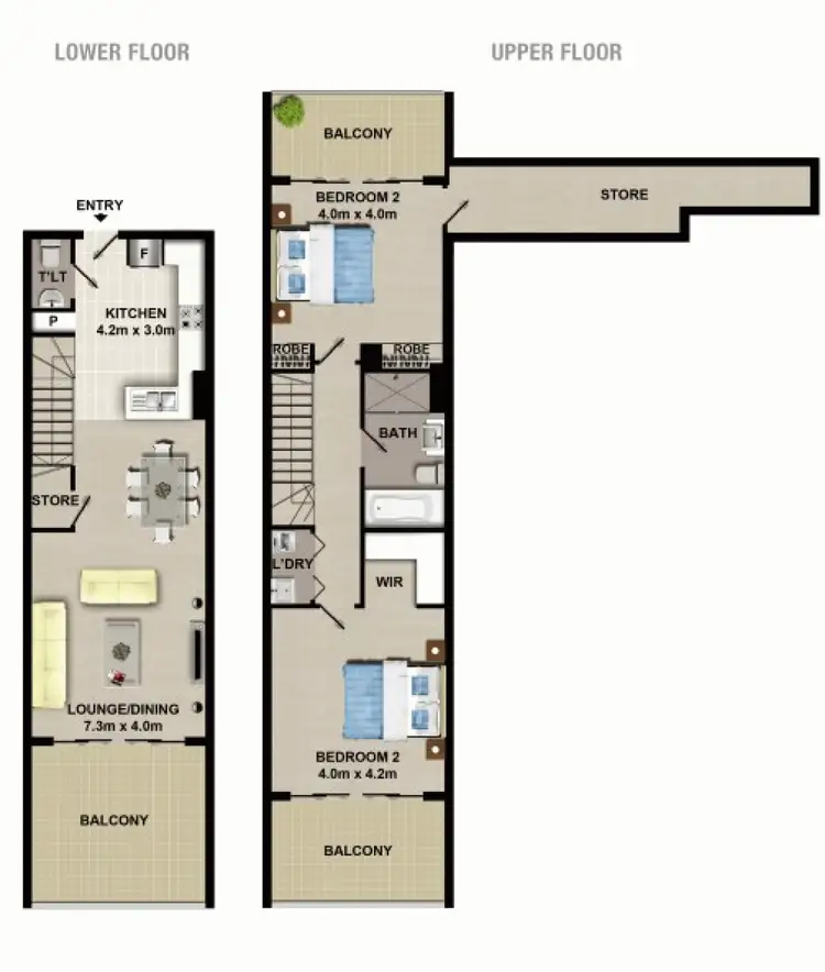 Floorplan of Homely apartment listing, 511B, 8 Bourke Street, Mascot NSW 2020