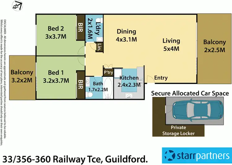 Floorplan of Homely unit listing, 33/356-360 Railway Terrace, Guildford NSW 2161