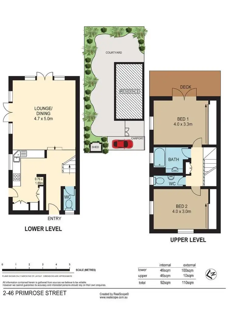 Floorplan of Homely townhouse listing, 2/46 Primrose Street, Sherwood QLD 4075