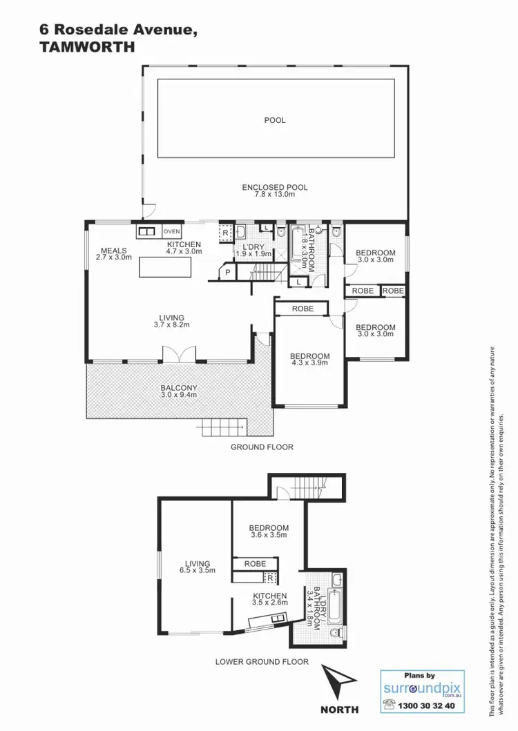 Floorplan of Homely house listing, 6 Rosedale Avenue, Tamworth NSW 2340