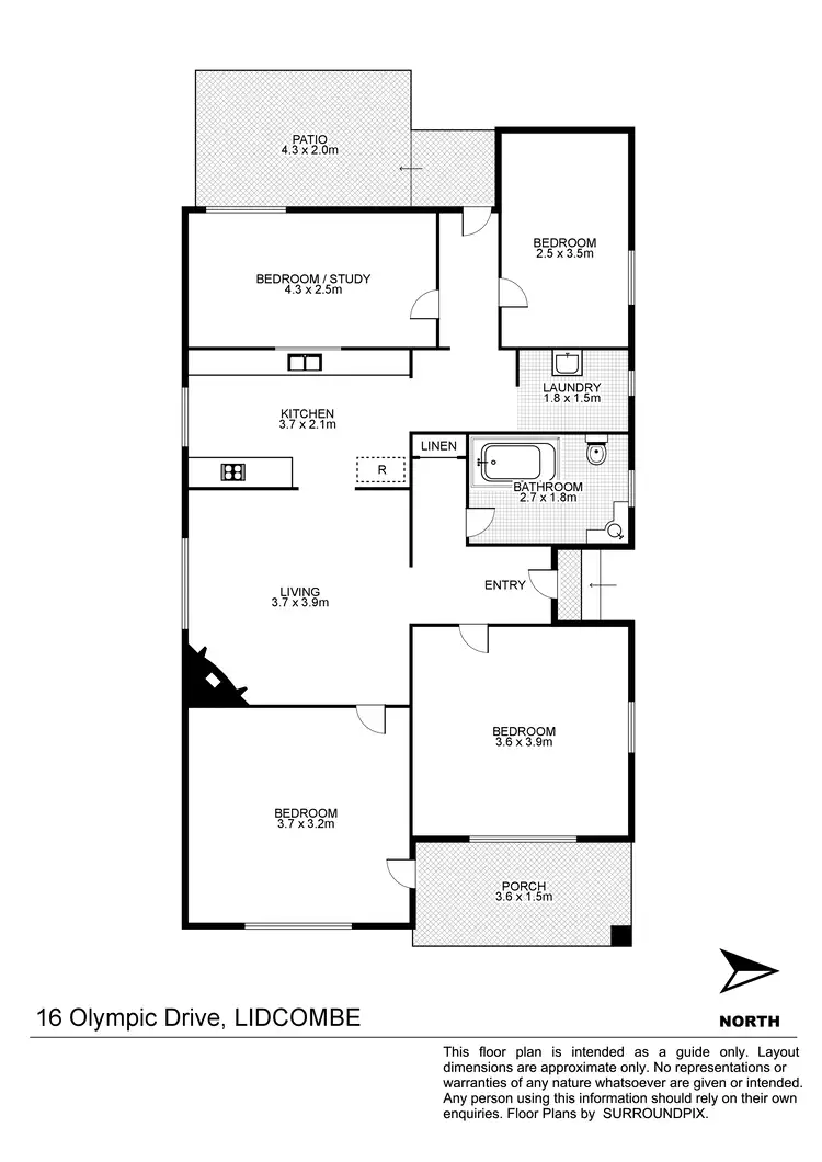 Floorplan of Homely house listing, 16 Olympic Drive, Lidcombe NSW 2141