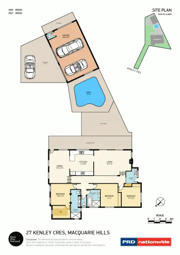 Floorplan of Homely house listing, 27 Kenley Crescent, Macquarie Hills NSW 2285