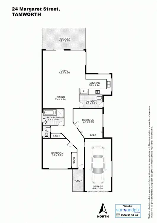 Floorplan of Homely house listing, 24 Margaret Street, Tamworth NSW 2340