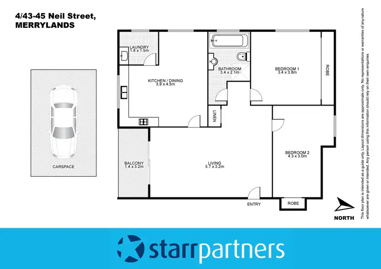 Floorplan of Homely unit listing, 4/43-45 Neil Street, Merrylands NSW 2160