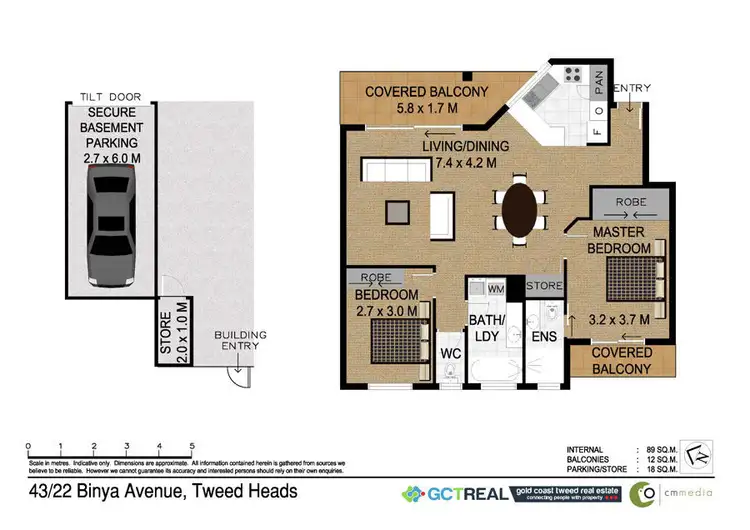 Floorplan of Homely unit listing, 43/22 Binya Ave, Tweed Heads NSW 2485