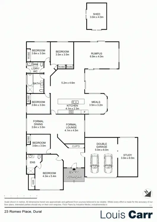 Floorplan of Homely house listing, 23 Romeo Place, Dural NSW 2158