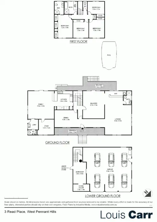 Floorplan of Homely house listing, 3 Read Place, West Pennant Hills NSW 2125