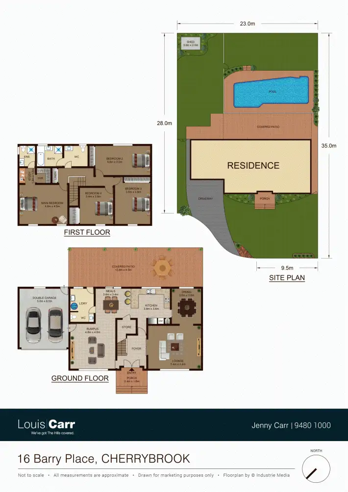 Floorplan of Homely house listing, 16 Barry Place, Cherrybrook NSW 2126