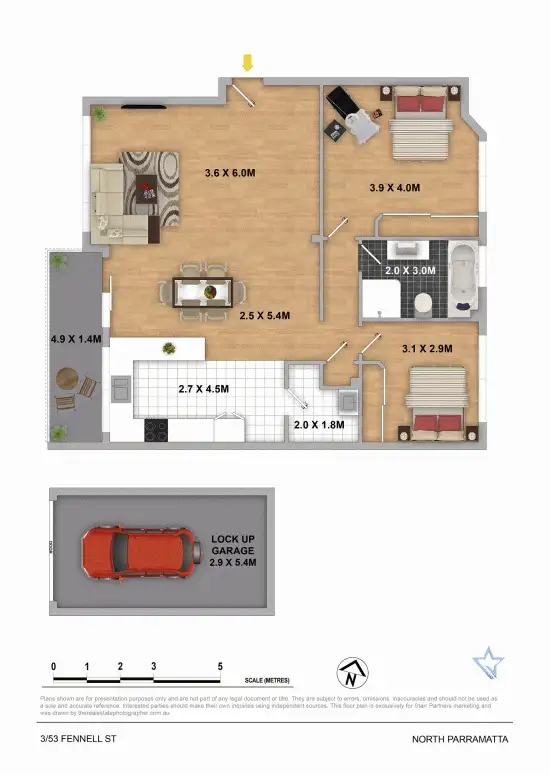 Floorplan of Homely unit listing, 3/53 Fennell Street, North Parramatta NSW 2151