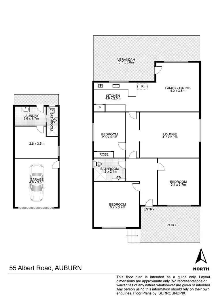 Floorplan of Homely house listing, 55 Albert Rd, Auburn NSW 2144