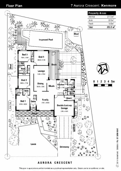 Floorplan of Homely house listing, 7 Aurora Crescent, Kenmore QLD 4069