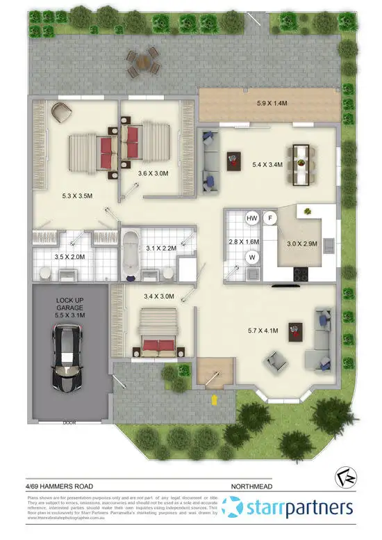 Floorplan of Homely villa listing, 4/69 Hammers Road, Northmead NSW 2152