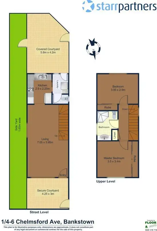 Floorplan of Homely townhouse listing, 1/4-6 Chelmsford Ave, Bankstown NSW 2200