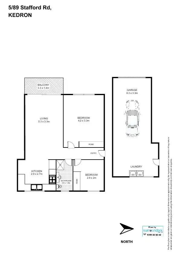 Floorplan of Homely unit listing, 5 / 89 Stafford Road, Kedron QLD 4031