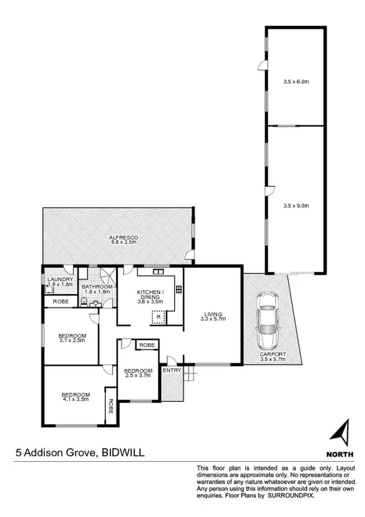 Floorplan of Homely house listing, 5 Addison Grove, Bidwill NSW 2770