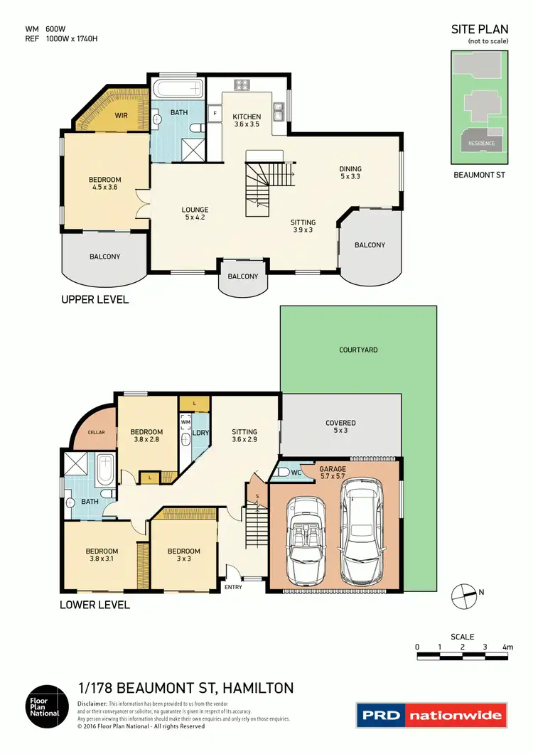 Floorplan of Homely townhouse listing, 1/178 Beaumont Street, Hamilton NSW 2303