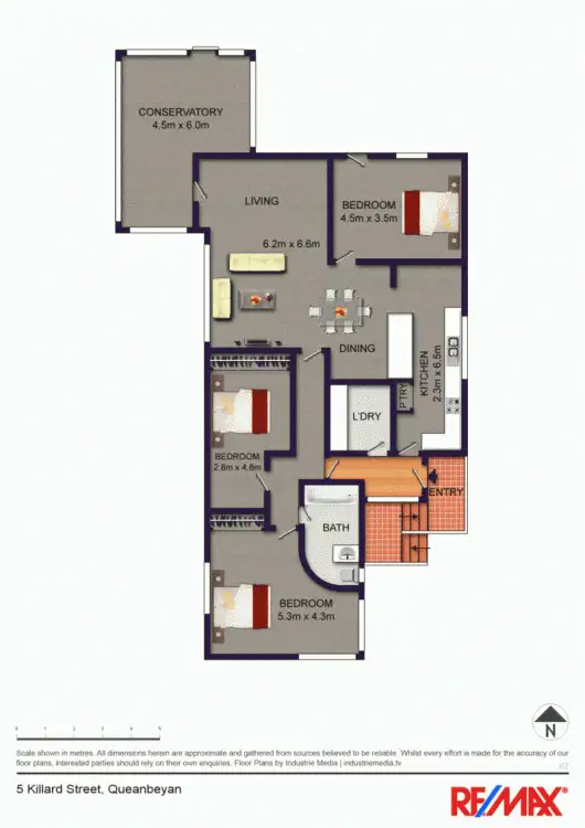 Floorplan of Homely house listing, 5 Killard Street, Queanbeyan NSW 2620