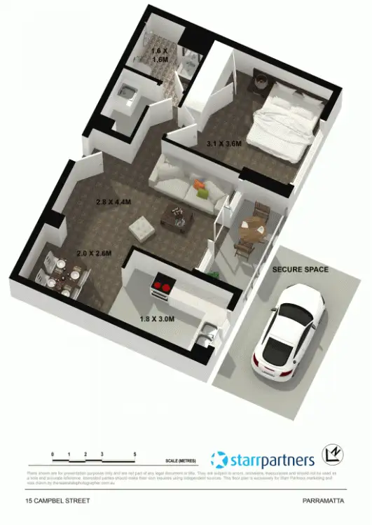 Floorplan of Homely unit listing, 3D/15 Campbell Street, Parramatta NSW 2150
