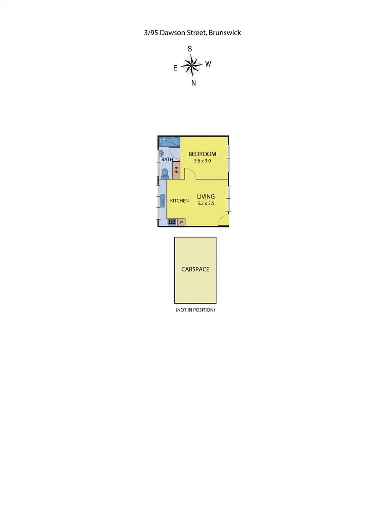Floorplan of Homely apartment listing, 3/95 Dawson Street, Brunswick VIC 3056