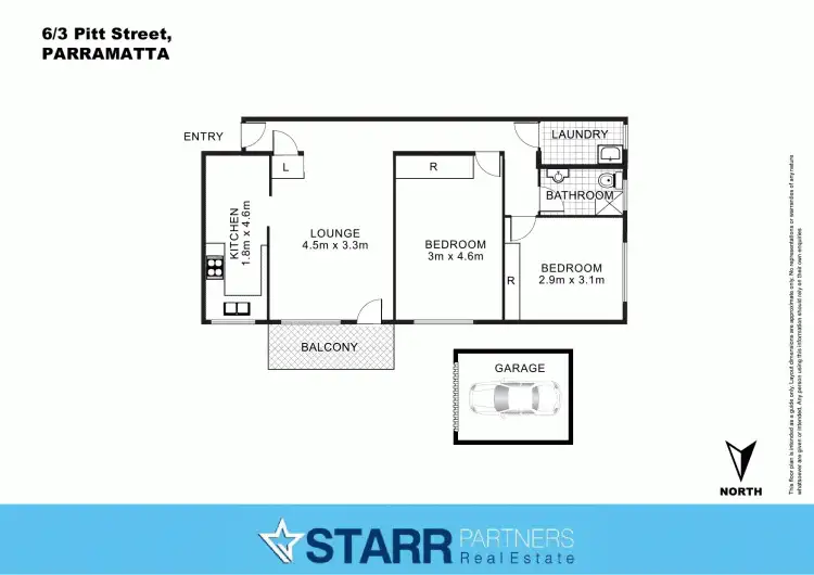 Floorplan of Homely unit listing, 6/3 Pitt Street, Parramatta NSW 2150