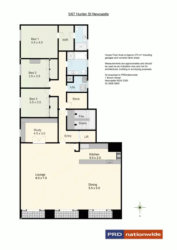 Floorplan of Homely unit listing, 5/67 Hunter Street, Newcastle NSW 2300