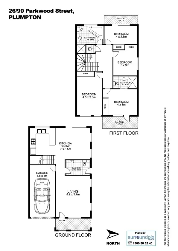 Floorplan of Homely house listing, 26/90 Parkwood Street, Plumpton NSW 2761