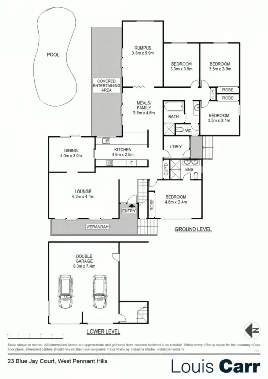 Floorplan of Homely house listing, 23 Blue Jay Court, West Pennant Hills NSW 2125