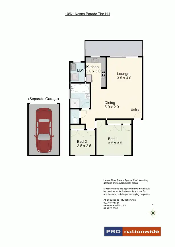 Floorplan of Homely house listing, 10/61 Nesca Parade, The Hill NSW 2300