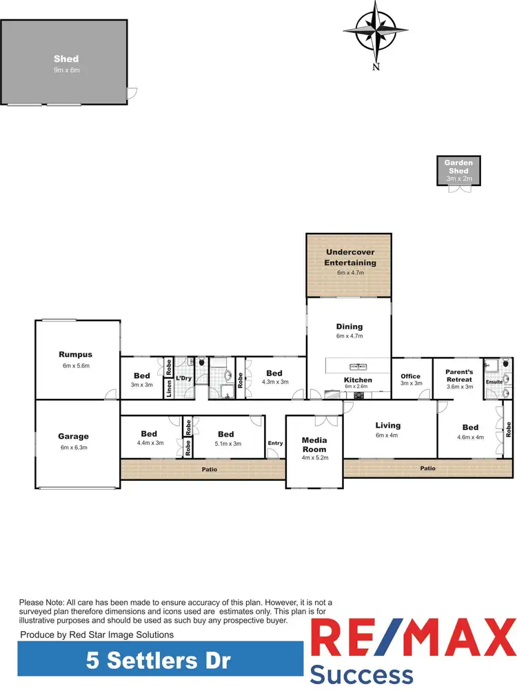 Floorplan of Homely house listing, 5 Settlers Drive, Gowrie Junction QLD 4352